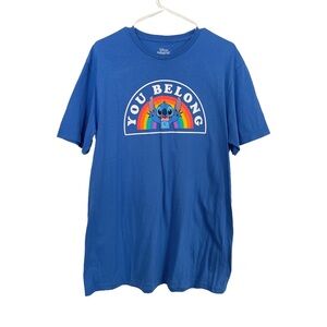 Disney Pride Collection Stitch T-Shirt "You Belong"  Large NEW